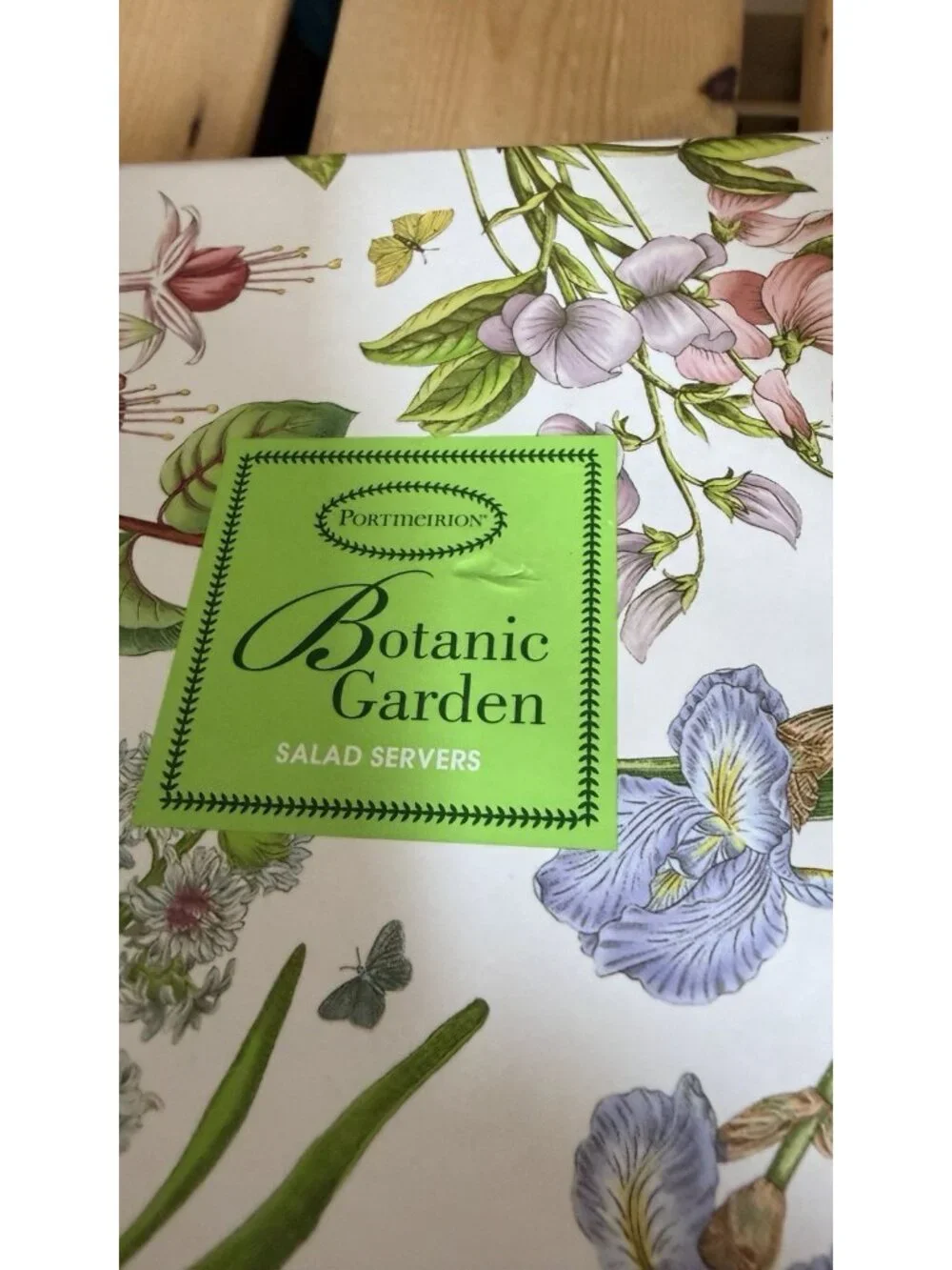 Portmeirion Botanic Garden Set of 2 Salad Servers Porcelain 10” NEW